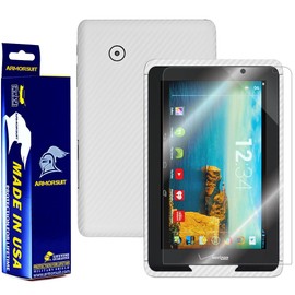 ArmorSuit MilitaryShield White Carbon Fiber Skin Wrap Film + HD Clear Screen Protector for Verizon Ellipsis 7" - Anti-Bubble Film