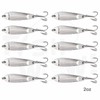 Fish WOW! 10pcs 2oz Casting Spoon Jig Lures Hammered Spoons
