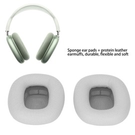 Ear Pads for 2 x Headphones Ear Pads Replacement Sponge and Protein Skin Ear Pads for Airpod Headphones (Grey)