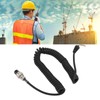 8Pin Speaker Mic Cable Radio Hand Microphone Coiled Cord Replacement