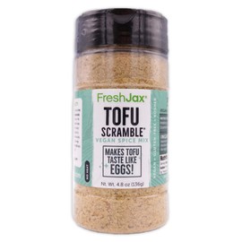 FreshJax Premium Gourmet Spices and Seasonings, Tofu Scramble Spice Mix (4.8oz Large Bottle) Vegan Plant-Based Organic Ingredients Gluten-Free Certified Kosher