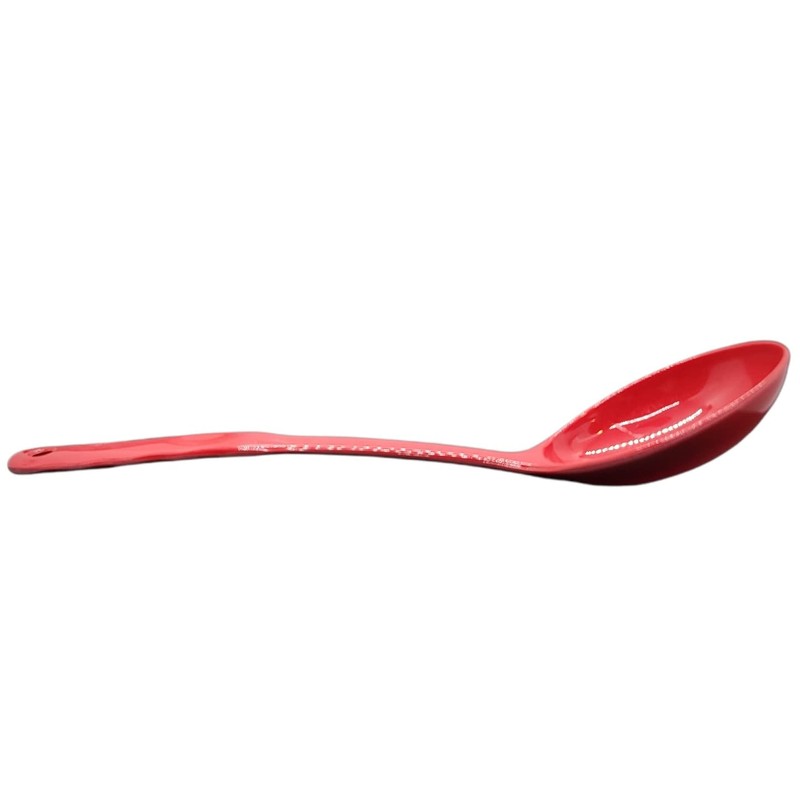 Handy Housewares 12.5" Long Handled Colorful Melamine Basting/Serving Spoon (Red,
