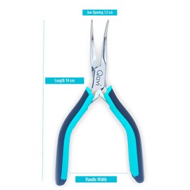 Fish Bone Pliers/Tweezers Curved, High Grade Stainless Steel Polished (14cm)