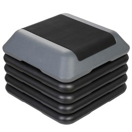 ZENY 16-in Fitness Aerobic Platform High Step Adjustable Exercise Stepper W/4 Risers, Home Gym Workout Equipment Gray - Color: Green