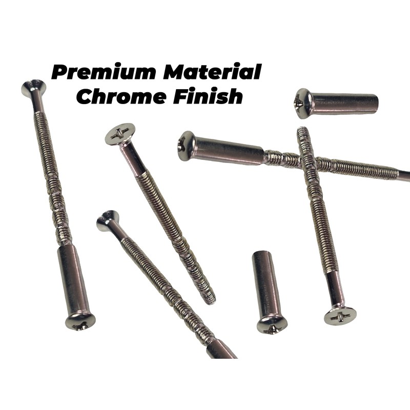 Universal Hardware 12 x M4 Snap-Off Door Handle Screws Chrome