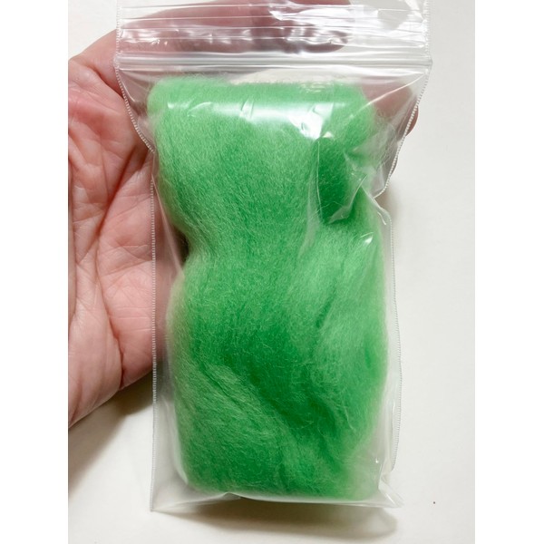 LM023-005 MOREZMORE Wool Roving for Needle Felting 5g Pastel Green