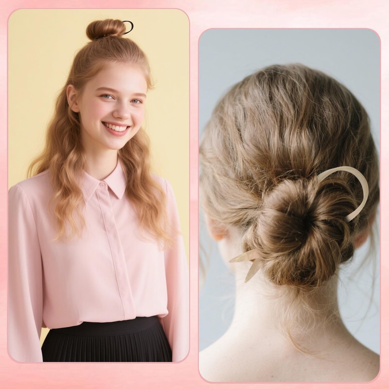Oblihumoy 4 Pack French Hair Pins for Women Vintage Hair
