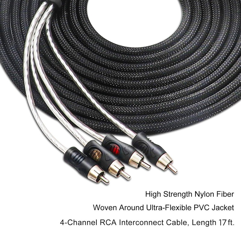 RECOIL P417 Premium 100% Oxygen Free Copper 17ft 4-Channel RCA