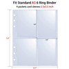 WITHYU 80 Pack 640 Pockets 6 Ring A5 Binder Sleeves,2.5x3.