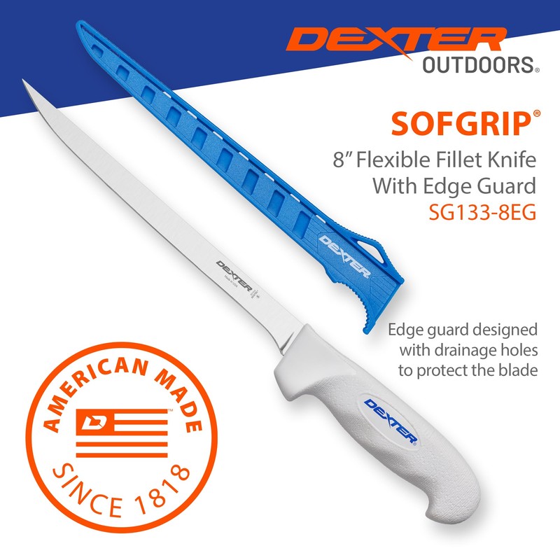 Dexter Outdoors 8" SOFGRIP Flexible Fillet Knife | Includes Edge