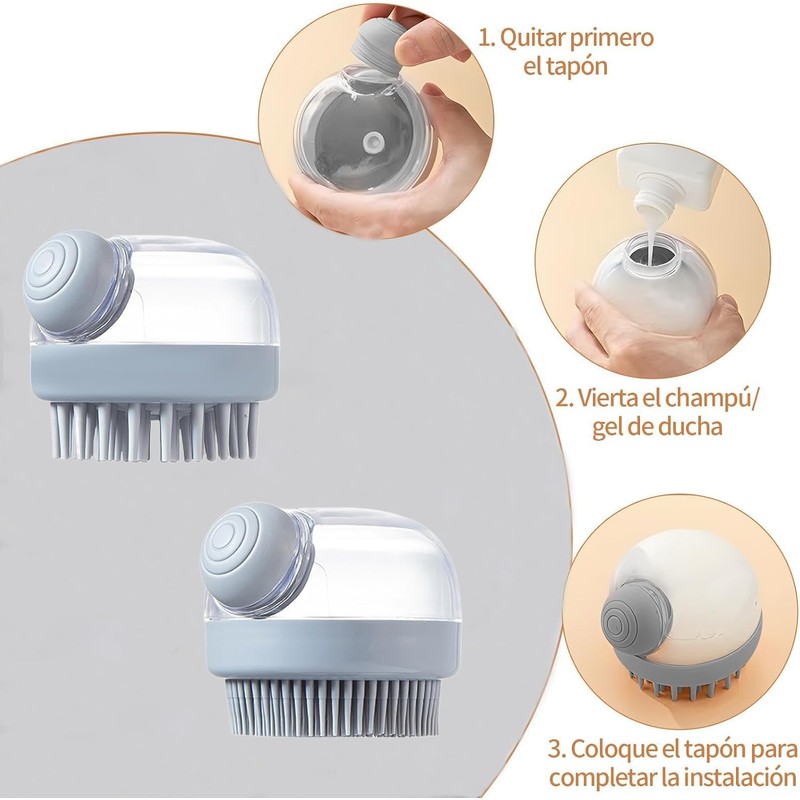 GeorgeX Cepillo Corporal de Silicona, 2 Pcs Cepillo de Baño