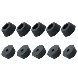 METALLIXITY 10pcs Rubber Bumper Feet 25x12mm Round Leg Pads Floor Protectors for Home Table Chair Cutting Board Black