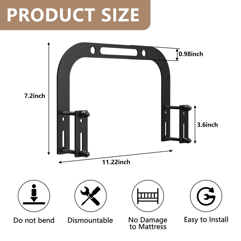 DELLAN Mattress Slide Stopper, Non-Slip Gripper Retainer Bar, Mattress Holder