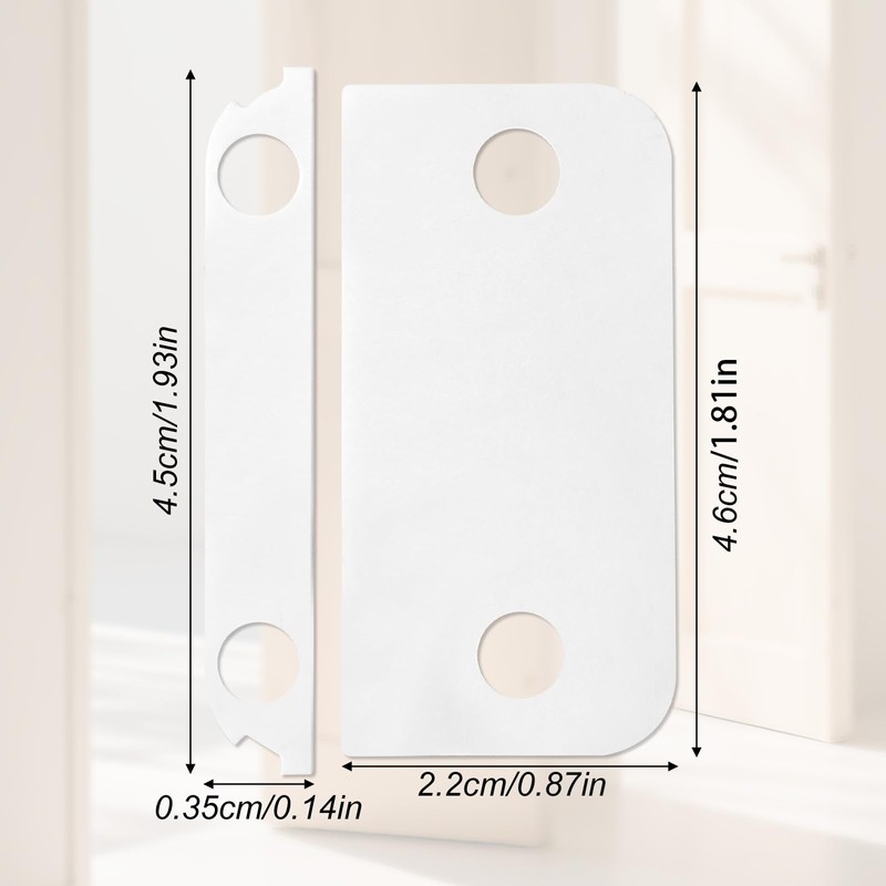 BOXOB 50 Pairs Alarm Sensor Adhesive Strips, Durable Pre-Cut Double