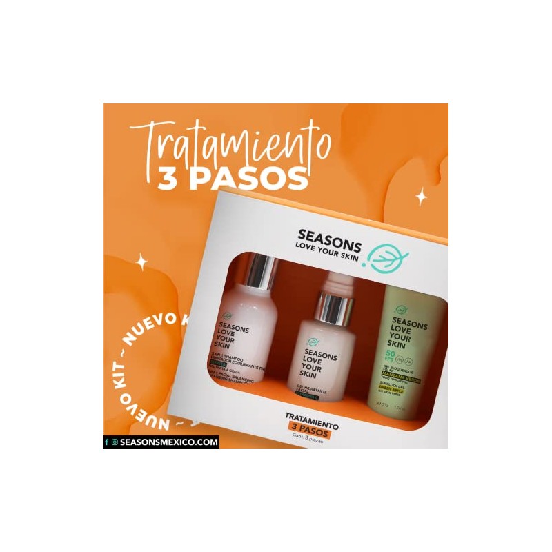 Seasons love your skin kit facial 3 Pasos – limpiador