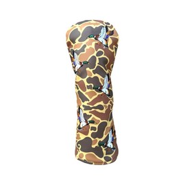 Duck Hunter Camo Golf Headcover - Camouflage Pattern, Black Duck Design, Adjustable Fit, Ideal for Golf Enthusiasts equipment:_Fairway Wood Headcover