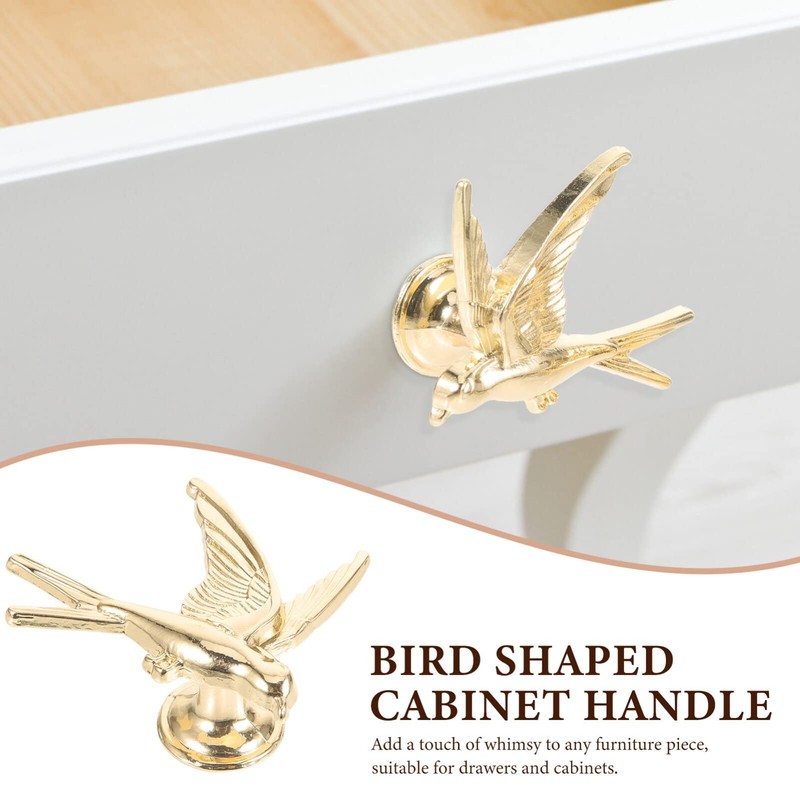 OSALADI Drawer Handle, 2 Pieces, Cabinet Knobs, Bird Door Handle,