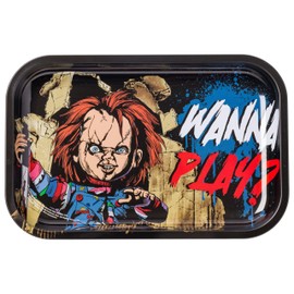 Silver Buffalo Chucky Wanna Play? 11.3" x 7.4" Tin Tray