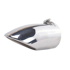 iSpchen Car Exhaust Tailpipe 76 mm Stainless Steel Exhaust Pipe Silencer Tailpipe Trim Silencer Tailpipe Trim Silencer Tailpipe Exhaust Trim Silver