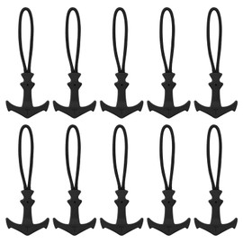 10PCS Anchor Shaped Zipper Pulls,Detachable Heavy Duty T Shape Zip Tags Zip Extension Replacement for Clothing Backpacks Luggage Bags Jackets Purses