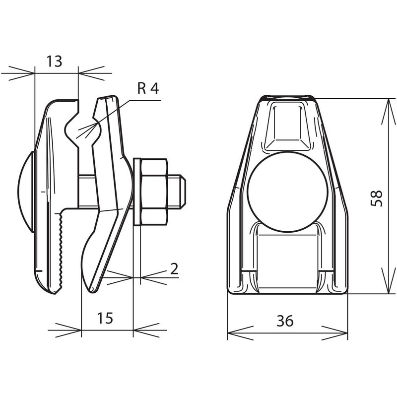 Dehn 371009 – Borna Longitudinal Sheet Metal Connection for RD