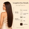 Extensiones de Cabello Humano con Clip 14 Pulgadas, Largo Final
