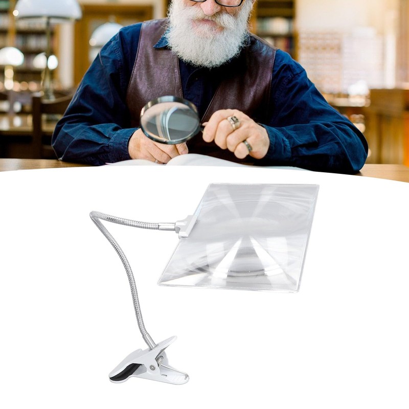 Large Page Magnifier, Easy to Use Clipon HD Lens Reading