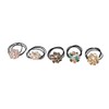 Pokinge 5pcs Crystal Hair Rope Exquisite Rhinestone Hair Rubber Band