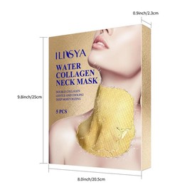 Double Collagen Neck Mask, 5 Counts/box Hydrating Neck Care Mask, Moisturizing Neck Care Product for Women & Men