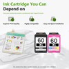 60XL Ink Cartridges Combo Pack Compatible Ink Cartridges Replacement for
