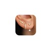 JUNVirtuous 3 Pair Gold Earrings for Women Trendy Hypoallergenic CZ