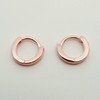 3 Pairs 18k Rose Gold Plated Huggie Hoop 10mm Sleeper