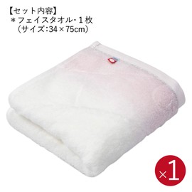 Nishikawa TT88100030P Imabari Towel Gift Box, 1 Face Towel, Watairo Series, 100% Cotton, Soft, Made in Japan, Gift Box Included, Pink
