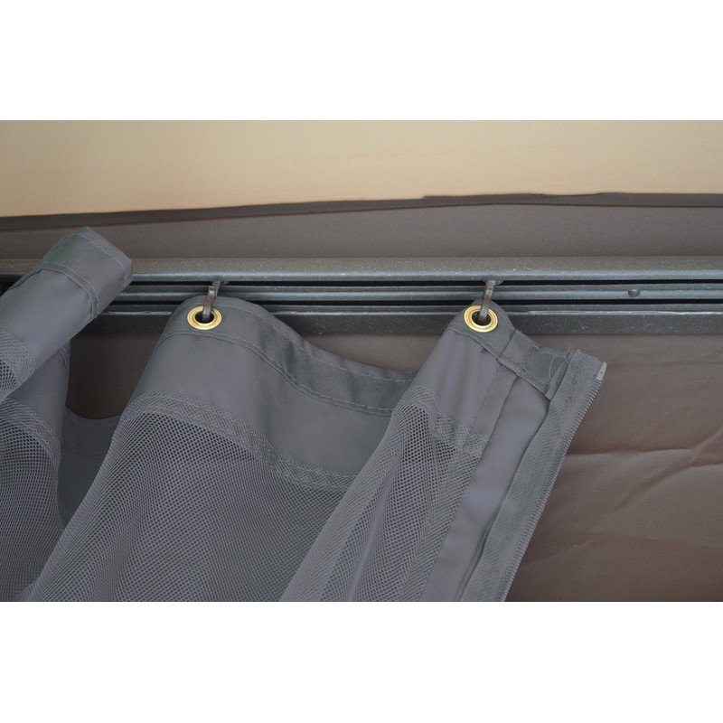 Universal 10' x 12' Gazebo Replacement Mosquito Netting (Grey)