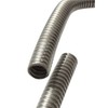 BLACKHORSE-RACING 44" Silver Chrome Flexible Stainless Steel Heated Hose Kit