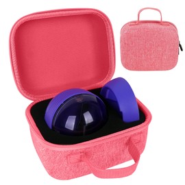 Travel Case for Bitzee Hamster Ball Interactive Toy - Shockproof Storage with Custom Foam Insert & Carry Handle, Fits Electronic Pet Toy + Dock (Only Case) (Pink)