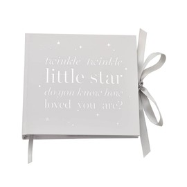 Baby Photo Album by Bambino Stars 4' x 6' - White/Twinkle Twinkle