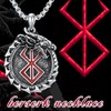 PROESS Berserk Necklace 925 Sterling Silver Dragon Berserk Pendant Chain