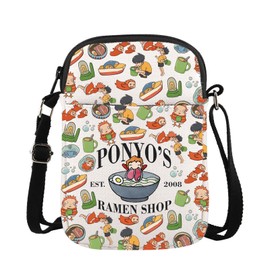 JTOUK Japanese Movie Inspired Crossbody Bag Fantasy Cartoon Movie Lover Gift Anime Lover Gift (Poyo CR EU)
