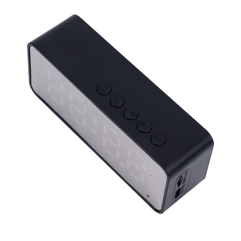 Mirror Alarm Clock Bluetooth Speaker Rechargeable Digital Alarm Clock Bluetooth