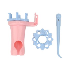 Tiiyee Knitting Spool, Mini Knitter Set Loom Crochet Hook Kit Knitted Wool Yarn Rope Maker Small Knit Plastic Tools Weaving Tool with Peg Prong Round Pull Needle Weaver for Creativity DIY Craft Scarf