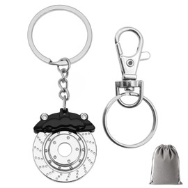 Disc Brake Keyring Gift for Men Car Parts Key Ring Car Fashion 3D Key Holder Car Key Creative Decorative Accessories Motorcycle Keepsake Gift for Technology Enthusiasts