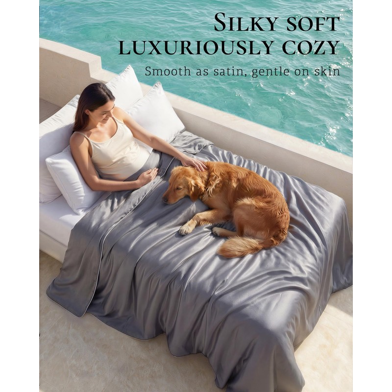Cooling Comforter, Cold Tech Fabric Cooling Blankets for Hot Sleepers