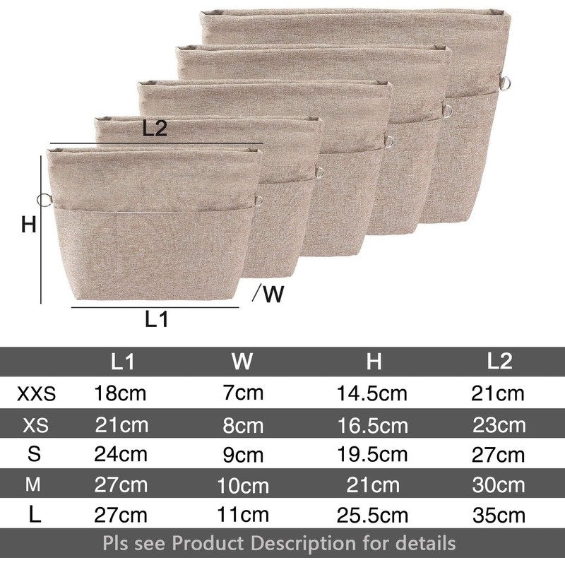 Yoillione Handbag Organiser Insert, Tote Bag Organiser Insert with Multiple