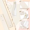 Creamy White Wall Hooks - 8 Pcs Leather Strap Curtain