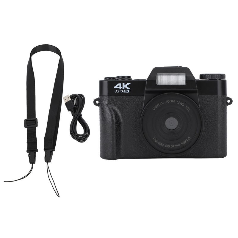 4K HD Digital Camera 48MP 16X Digital Zoom Autofocus Anti