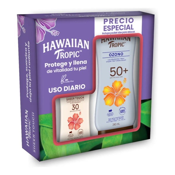 Hawaiian Tropic Pack 2 Pzs Ozono 240ml + Sheer Touch
