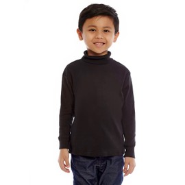 Leveret Boys Girls Kids Pullover Turtleneck 100% Cotton Turtleneck Black Size 2 Years