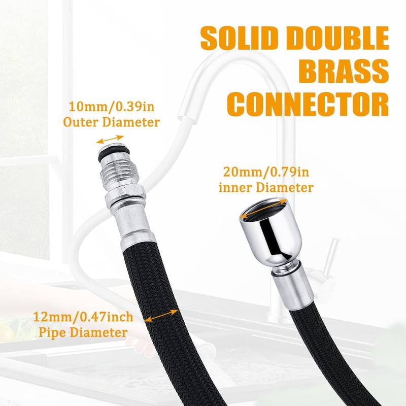 K-1219935-BC Hose Kit for Kohler Pull-Down Kitchen Faucet with 13.5oz