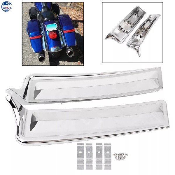Unbranded Chrome Rear Fender Saddlebag Filler Panel For Harley 14-UP
